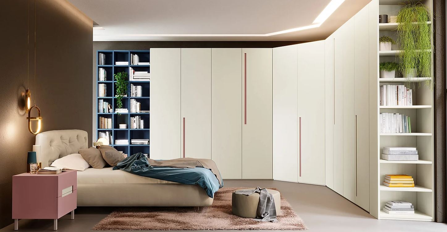 Parete Attrezzata in materico e melaminico Day 01 di Orme