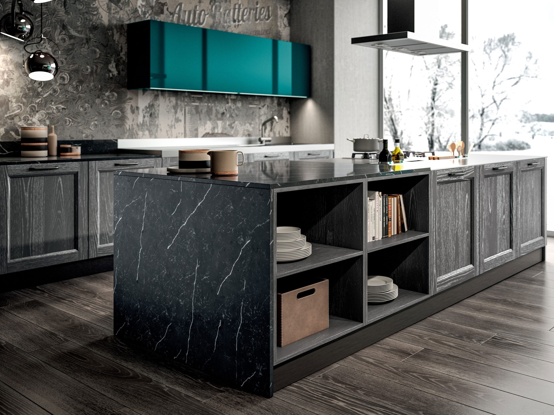 Cucina classica con un tocco di country e industrial